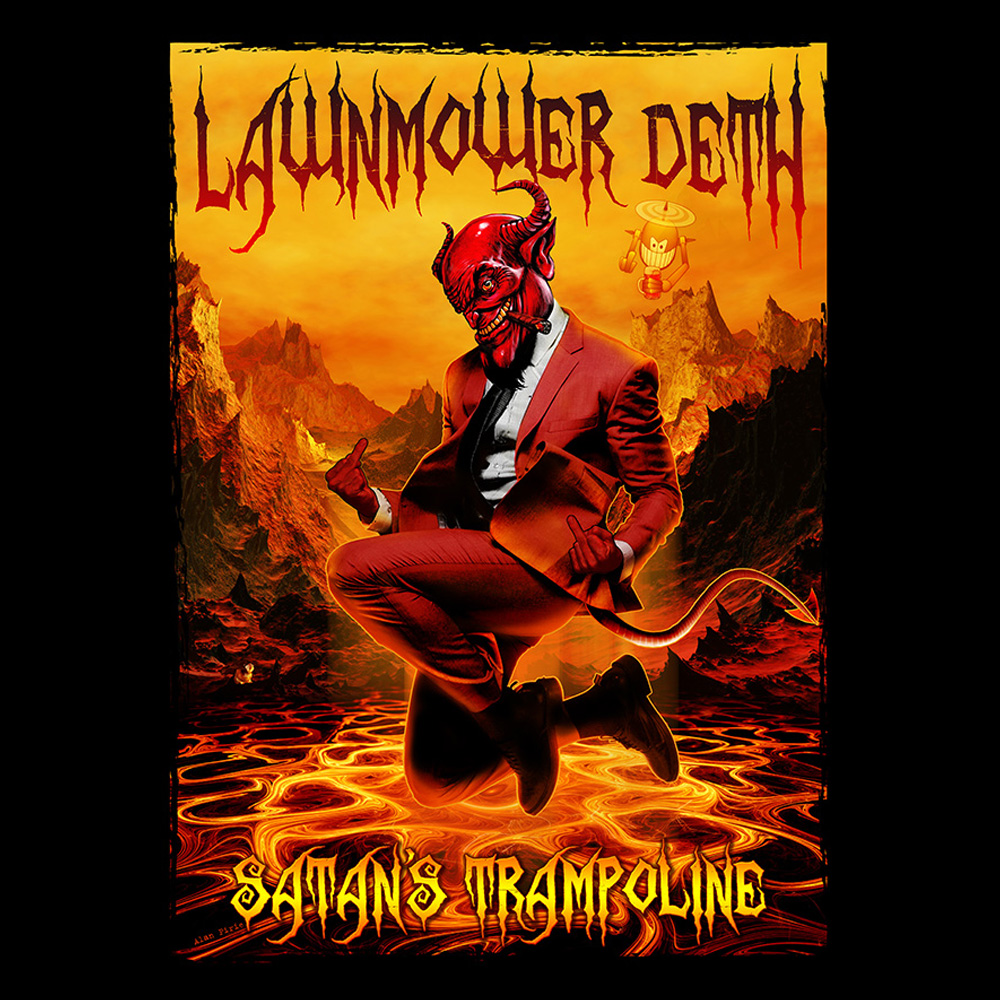 Lawnmower Deth - Satan's Trampoline t-shirt art