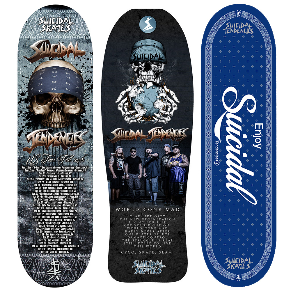 Suicidal Skates - Various board designs