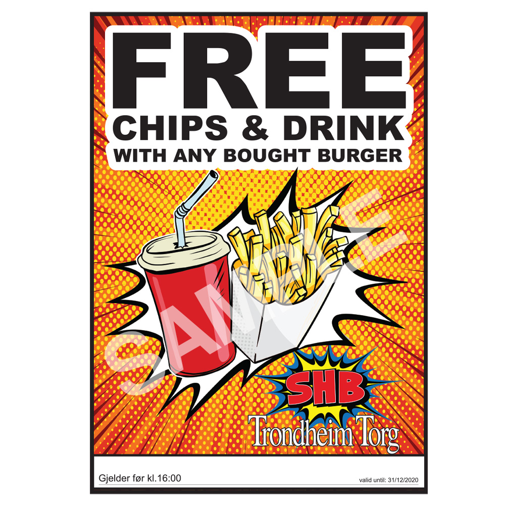 Superhero Burger flyer
